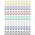 70 pcs Key Tags with Ring 7 Colours Plastic Key Tags Key Labels Coloured Key Tags, Tags with Key Rings as Key Fobs Luggage Pet Name Memory Stick Tags