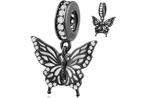 GLOWDAS Charms insectes animaux pour bracelet européen, pendentif maman bebe de chien ours hibou, grenouille coccinelle libellule papillon lapin panda, perles elephant en argent sterling, pour fête des mères