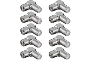 PerfectHD 10 sztuk adapter F kątowy do telewizji satelitarnej złącze gniazdo F do 90° wtyczka koncentryczna IEC 9,5 mm IEC adapter kątowy