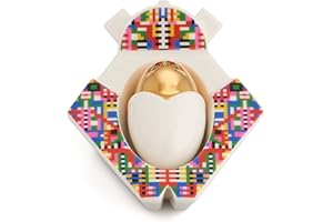 Elena Salmistraro Alessi Jesus ESA05 1 - Figurka Dzieciątka Jezus do szopki w porcelanie z ręcznie nakładanymi naklejkami i szczegółami z 24-karatowego złota, wielokolorowa