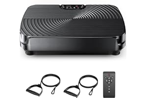 FORYOND Vibrationsplatte 2025, Rüttelplatte Sport für Zuhause mit Widerstandsbänder, Leise Motor, rutschfest, 140kg Belastbar, für Fettverbrennung, Muskelentspannung, Stressabbau, Blutkreislauf