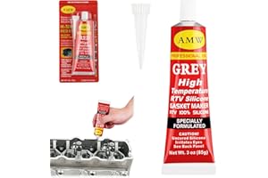 badaren Hochtemperatur Silikon, Dichtungsmittel Silikon, Silikon Dichtmasse, Dichtmasse Motor, Hochtemperaturbeständig Bis + 350°C; Dichtsilikon Keine Störende Geruchsabgabe; 85 g Tube