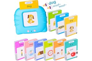 ZNZ Talking Flash Cards Early Educational Toys for 3 4 5 6 Year Old Baby Boys Girls, Preschool Learning Reading Machine with 224/510 Words, Montessori Interactive Gift for Kids Toddlers