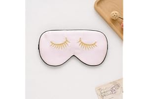 TOWNSSILK Antifaz para dormir de seda con correa ajustable, cómodo y supersuave (rosa estampado)5