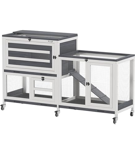 Casetta Per Conigli SECOLI - Conigliera Esterna In Legno Massello Di Abete - Foto 5