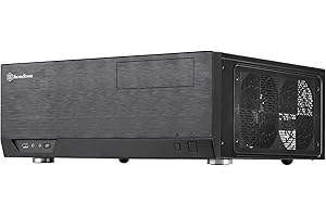 SilverStone Technology SST-GD09B-C - Grandia HTPC ATX Computer Case, USB Type C connector on I/O port, Silent High Airflow Performance, black