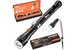 Lenski Cadeau Fête des Pères, Cadeau Homme Original Outil de Ramassage Aimanté Télescopable avec LED Lampe, Cadeau Papa, Cadeau Anniversaire Homme, Adget Insolite Utile, Cadeau Saint Valentin Homme