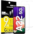 NEW'C Set di 2 pellicole proteggi schermo, in vetro temperato per Samsung Galaxy A22 5G (non per Samsung A22 4G), antigraffio