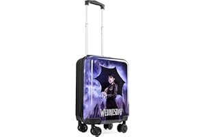 Wednesday Valise Cabine Enfant Fille Valise Mercredi Addams 49x33x22 cm 30L Carry on Luggage 4 roulettes Voyage Accessoires