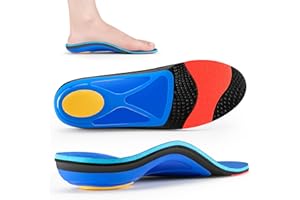 DACAT Solette ortopediche Per Arco Plantare per Uomini e Donne, Solette Scarpe per Fascite Plantare, Piedi Piatti, Pronazione, Solette per Dolore al Tallone, Spina Calcaneare (EU47-48, Blu)