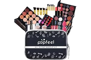 BrilliantDay 29 Stück Mehrzweck Make-up-Set All-in-One Make-up-Geschenkset Kosmetik-Palette Starter Kit Lipgloss Blush Brush Lidschatten-Palette Hochpigmentierte Für Frauen Mädchen