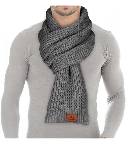 Grand Châle Écharpe Unisexe Marron - Peu Porté | Style Bohème