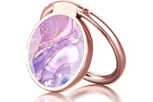 Chvelop Handy Ring Ringhalter 360 Grad Drehung Metall Fingerhalter (Universal) Fingerring Ständer Ringgriff für magnetische Autohalterung iPhone iPad Samsung Huawei und Allen Smartphone, Violett