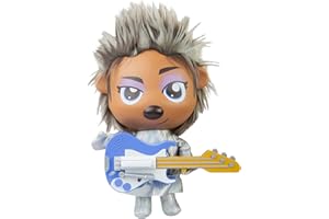 TOMY Sing 2 Riff Rock Ash, giocattolo di peluche Sing 2 Merchandising, statuetta in frassino da 30,5 cm, accessori per camera da letto, cuscino di cenere cantante per ragazzi e ragazze dai 3 anni in su,