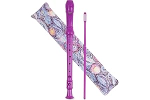 Mtzmy Blockflöte für Kinder Anfänger Sopran Deutsche Griffweise, 8-Loch Flöte für Erwachsene, Recorder mit Etui,Reinigungsstift und Bedienungsanleitung(2-Abstrakte Sternennacht)