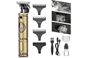 KONAMO Tagliacapelli professionale da uomo, taglia capelli con 3 pettini guida T-Blade trimmer per uomini, regalo per uomini, set A