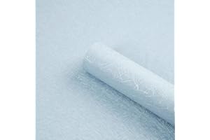 Abyssaly Vinilo Adhesivo Muebles Seda, Papel Pintado Autoadhesivo para Muebles Azul, Vinilos para Muebles Cocina Dormitorio Baño Ventana Encimera Armario 40cm X 300cm