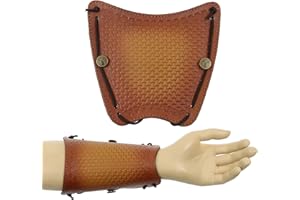 ‎JACKALOPE ARCHERY JACKALOPE Laidir - Shield - Armschutz; aus weichem Leder, der optimale Schutz beim Bogenschießen mit Gittermuster