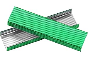 AXEWOODZ 4000 graffette verdi standard da 1/4 di pollice lunghezza 26/6 punti per pinzatrice standard da scrivania, 100 punti per striscia senza marmellata, 4 scatole da 1000 punti