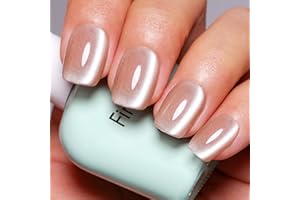 Firedeep Smalto Gel Occhi di Gatto 16ml Tè Latte Albicocca Smalto Gel Olografico Scintillante UV/LED con Stick Magnetico