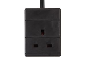 Pro Elec PEL00517 1m 13 A 1 Way Gang Single Socket Power Mains Extension Lead Cable - Black