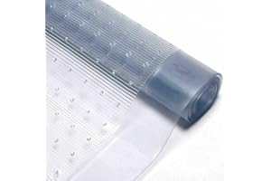 ARUUJ Heavy Duty Vinyl PVC Carpet Protector Floor Runner Mat - Clear Plastic protector Sheet Home, Hallway, Kitchen, Office - Waterproof, Protects from Dirt and Water, Vinyl Carpet Roll (1ft X 27")