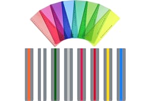 Hengxinc 16 Pièces Regle de Lecture Pour Dyslexie 8 Pièces Bande de Lecture Guidée Dyslexie 8 Pièces Règle de Lecture Dyslexie Materiel Syndrome d'irlens Réduit le Stress Visuel