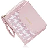 Storite Women's PU Leather Wallet, Pink | Stylish Compact Mini Purse with 5 Card Slots, 1 ID Window, Money Pocket, Zipper Clo