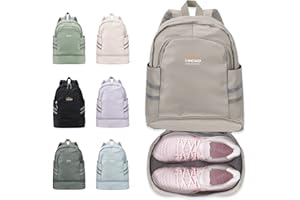 SZSYCN Sac à dos de sport avec compartiment à chaussures et poche humide, sac à dos de voyage pliable pour femmes, grand sac à dos de voyage imperméable, sac à dos décontracté imperméable