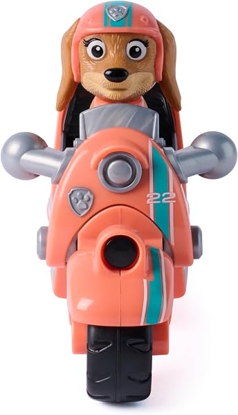 PAW PATROL - Liberty’s Rettungs-Motorrad mit Spielfigur (Basis Fahrzeug), authentische Details, Spielzeug-Motorrad für Kinder ab 3 Jahren - 1