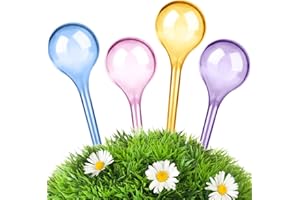 AIGOHOM Lot de 4 grandes boules d'arrosage - 26,5 x 8 cm - Multicolore - Pour plantes en pot - Auto-arrosage - Distributeur d'eau pour plantes