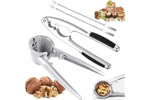 HBSFBH Casse Noisette, Casse Noix, 2 Pièces Casse Noix Multifonction Con 2 Pièces Fourchette, Pince Casse Noisette, Casse Noix en Métal, Casse Noix en Acier Inoxydable, Casse Noix Manuel Antidérapant