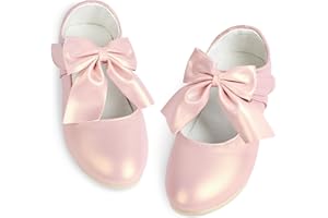ABOHU Scarpe Eleganti per Ragazze, Mary Jane Scarpe Ragazza, Mary Jane Bambina, Basse Classiche Principessa in Pelle, per Matrimonio, Festa, attività, Scuola, Rosa
