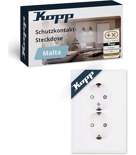 Merten MEG2328-1425 Shuko dual plug socket, BRS, plug-in