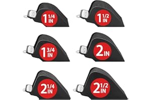 Yinke Clipper Guards Cutting Guides for Wahl Hair Clippers with Metal Clip of Model 1.25 in & 1.5 in & 1.75 in & 2 in & 2.25 in & 2.5 in, Fits Most Full Size Wahl Clippers (6PCS, Black)