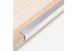 Trimold Protectores de esquina de aluminio para despegar y pegar en L con ángulo de 90° para pared, puerta, marco, armario, zócalo, protección y decoración, 35.4 x 0.8 pulgadas (3 piezas)