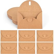 Mini Envelopes For Gifts 20 Pcs Gift Card Envelopes With Heart Shaped ...