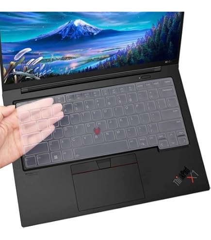 Lot De 2 Housses De Clavier Pour Lenovo Thinkpad L14 Gen 5/Thinkpad P14s Gen 5/Thinkpad T14 Gen 5/Thinkpad T14s Gen 6 Noir/transparent