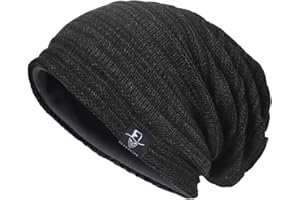 VECRY Hommes Bonnets Slouchy Knit Beanie Calotte Artistique Chapeaux