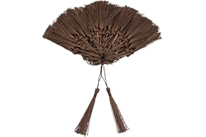 VAPKER 100 Dark Chocolate Tassels 13cm/5-Inch Silky Handmade Soft Tassels with 2-Inch Cord Loop for DIY Projects, Bookmarks, Jewelry Making