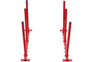 PowerTec 92321 Folding Bumper Rack - Wall Mounted, red
