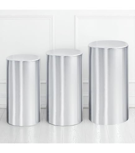 Coperture Cilindriche Spandex Per Piedistallo - Set 5 Misure Per Feste