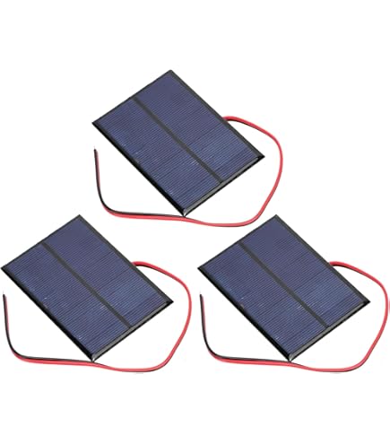 Sourcing Map Mini Pannello Solare Cella 0,5 V 160 MA 0,08 W 53 Mm X 18 Mm Per Progetti Di Energia Elettrica Fai Da Te Confezione Da 5