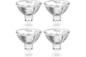 Klarlight Żarówka halogenowa 10 W MR11, 12 V, MR11, ściemniana żarówka G4, GU4, ciepła biel, 2800 K, 10 W, odpowiednik halogenowy do domu, krajobrazu, zabudowy, oświetlenia szyn, opakowanie 4 szt