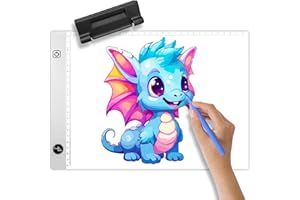 Crafts&Co® Tavoletta Luminosa A3 per Disegnare | Lavagna Luminosa LED A3 Dimmerabile Ultra Sottile | con Luminosità Regolabile | Lightbox per Disegno, Abbozzare, Progezzione, Tattoo | Bianca