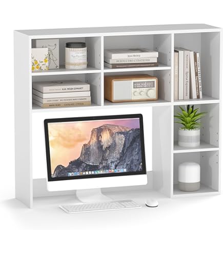Étagère De Bureau Surélevée Avec Panneau Perforé - En Métal, Plusieurs Tailles (ex: 95 Cm) - Pour écran D'ordinateur Et Rangement