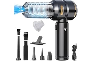 Semflagree Handheld Mini Vacuum 4 in 1 Cordless, 23000PA Powerful Strong Cyclonic Suction USB Rechargeable Portable Car Vacuum Cleaner Car Cleaner for Pet Hair, Car, Home, Office, Kitchen(Black)