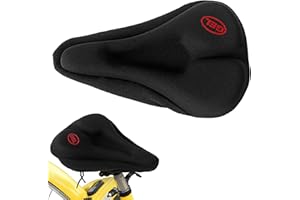 SAMOS® Sillin Cubre Bicicleta Gel, Asiento Cojin, Funda Sillín Bicicleta Acolchado y Comodo, Bicicleta Estatica Gel para Bicicleta MTB y Spinning, Accesorios para Bici, Confortable para Bici Estática
