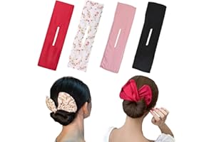 BOGORO Qazuwa Deft Bun Ciambelle Chignon Fascia Per Capelli Creatori Chignon Magico Clip Creatore Di Chignon Per Capelli Per Capelli Clip Magica Di Stoffa Per La Vita Quotidiana (Rosso, Nero, Rosa, Bianco)