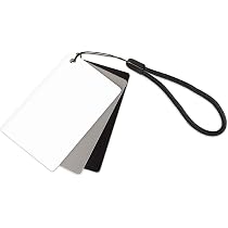 Carte Balance Des Blancs Pour Photo/Video - Set 3 Cartes (Blanc, Noir, Gris 18%)